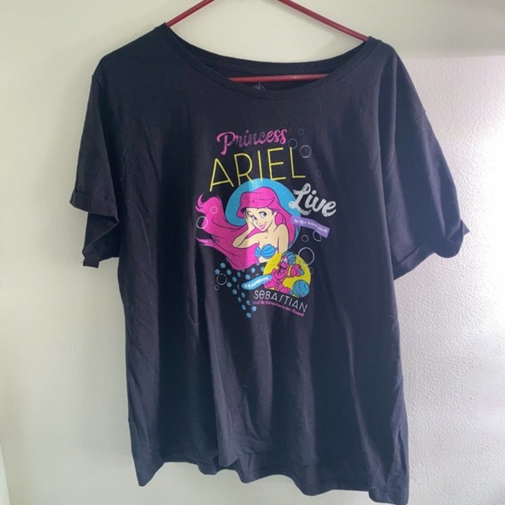 Disney Ariel The Little Mermaid T-shirt Size 3XL Color Black Live Show